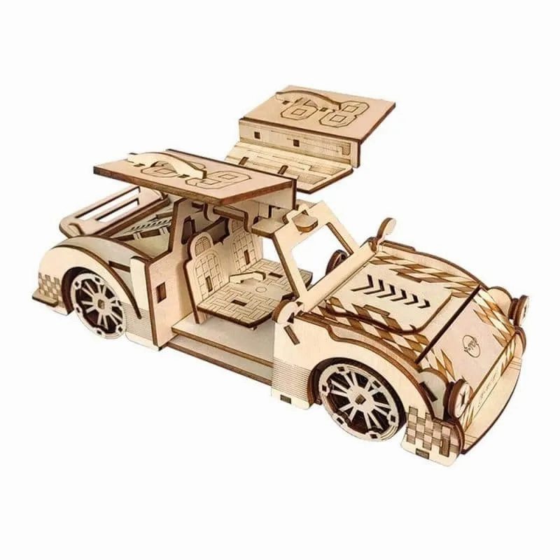 3D Wooden Jigsaw Model|DIY Racing Car Puzzle