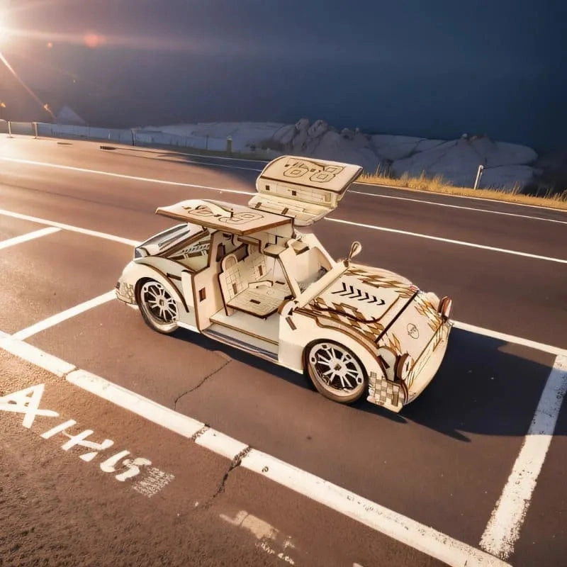 3D Wooden Jigsaw Model|DIY Racing Car Puzzle