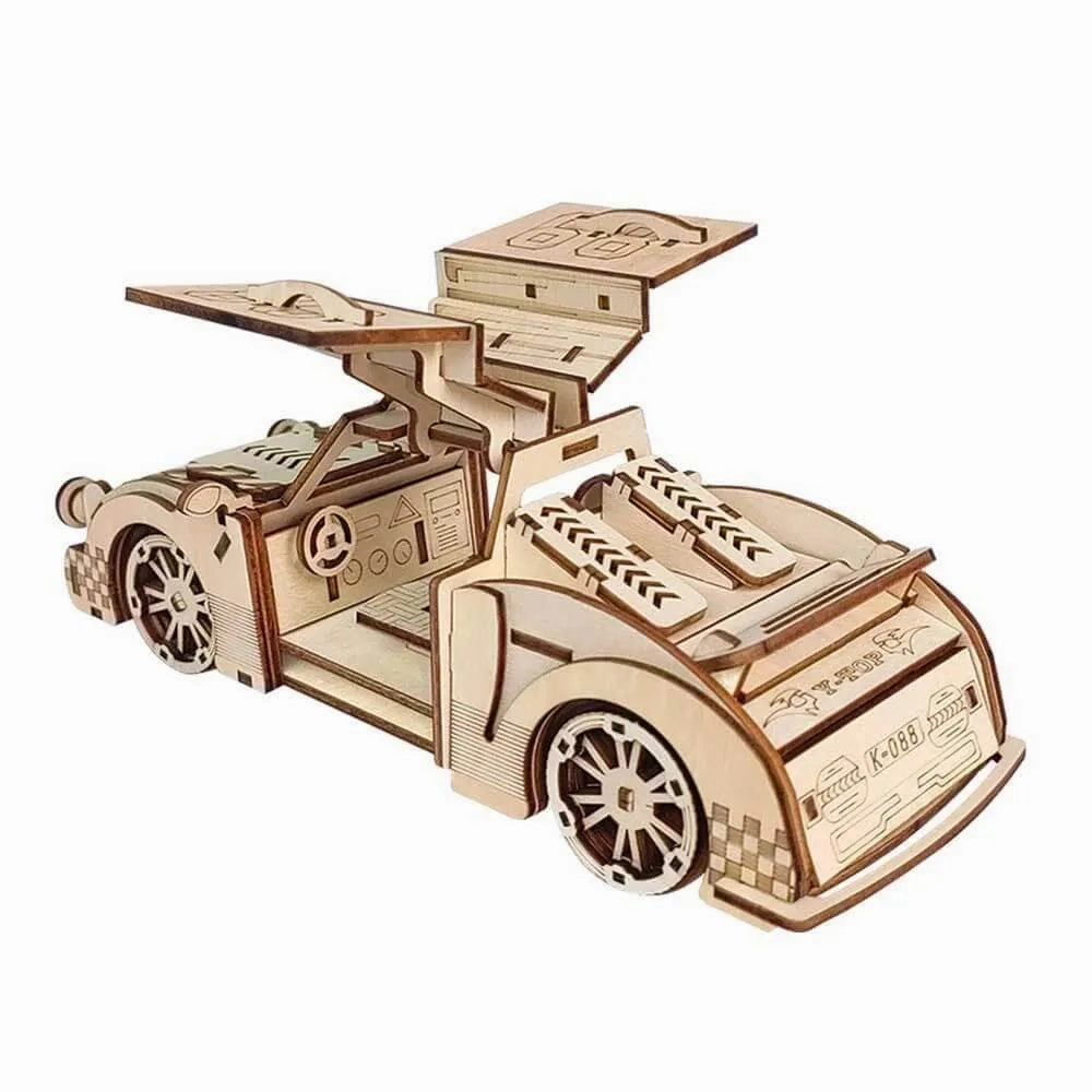 3D Wooden Jigsaw Model|DIY Racing Car Puzzle