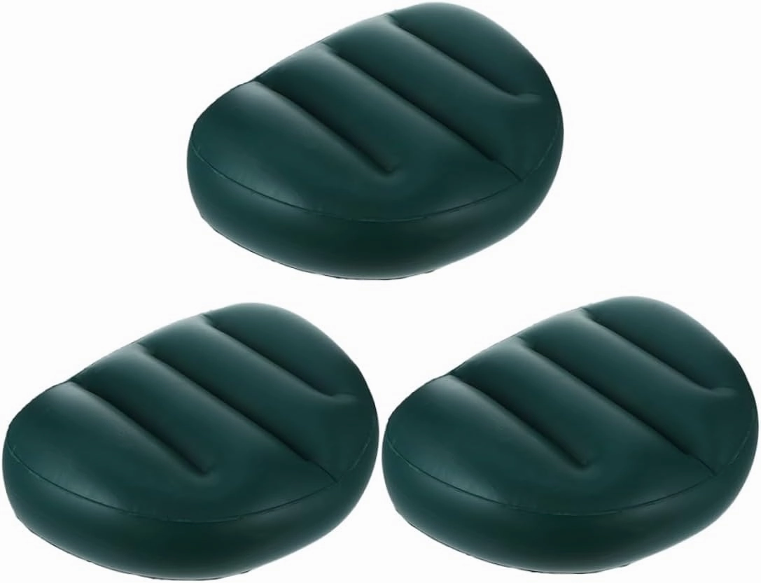 3pcs Inflatable Boat Cushion Seat Pad Breathable Kayak Fishing Cushion Compact Ergonomic Design for Camping and Water Sports Lightweight Portable Comfort