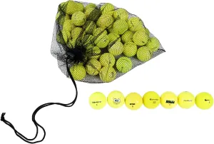 48-Pack Clean Green Recycled Yellow Golf Balls - Neon Colored - Used Good Condition - Includes Mesh Carry Bag - Cheap Golf Balls for Men and Women