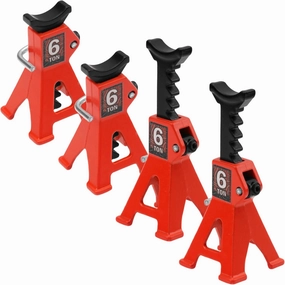 4Pcs ShareGoo 1/24 RC Scale Toy Decoration Metal RC Mini Toy Jack Stands Simulation Compatible with 1/18 1/24 RC Crawler SCX24 AX24 TRX4M FCX24 RC Crawler Car (Red)