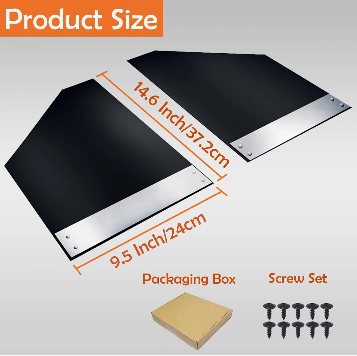 4PCS Universal Mud Flaps Splash Guards Car Mudguard with Night Reflectors Mudflaps and Accessories Set, Front and Rear Protection for Trucks Cars SUVs Vans (Black)
