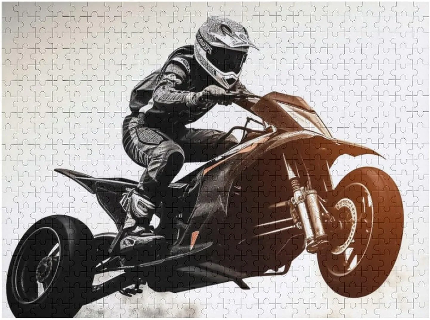 500 PCS Jigsaw Puzzle for Adults Personalized Picture Puzzle Rider Racing Car Customized Wooden Puzzle for Family, Birthday, Wedding, Game Nights Gifts Animal Puzzle