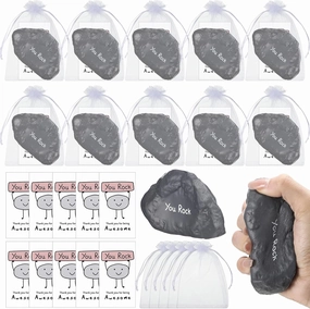 50 Set Inspirational Stress Balls Bulk Motivational Stress Foam Stone Relief Toys You Rock Quotes Squeeze Ball Appreciation Gifts Thank You for Being Awesome Gifts for Employee Coworker