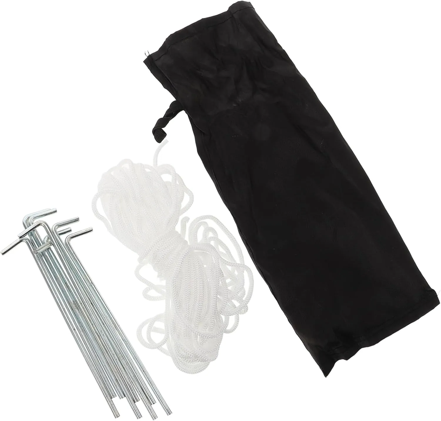 7-Piece Camping Peg Kit Heavy Duty Metal Tent Stakes for Tents Tarps Enhanced Ground Anchors Carrying Bag