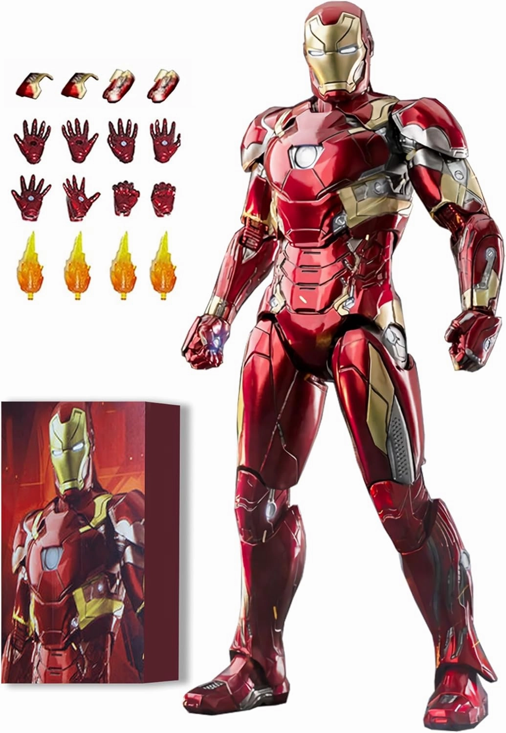 7 Inch Ironman MK46 Action Figure (1/10 Scale) with Lots of Accessories,Exquisite Painting Collectible Toy