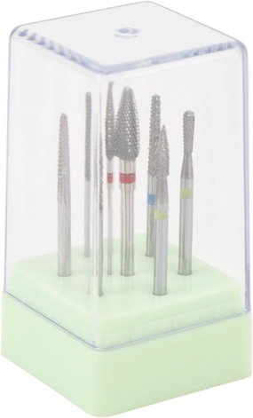 7 Piece Nail Art Polishing Set, Tungsten Carbide Nail Drill Bit Set, Manicure Tools for Electric Nail Drill, Ideal for Nail Drill Tips and Bits