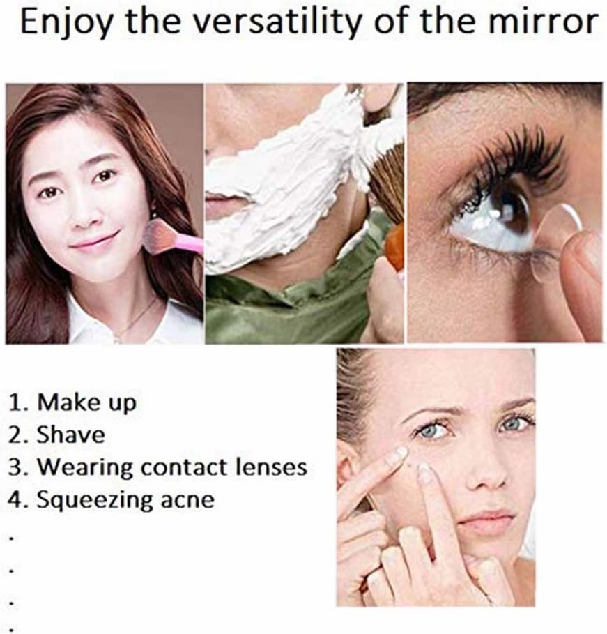 7X Wall Mounted Makeup Mirror LED Magnification Bathroom Mirror Wall Mirror Cosmetic Mirror Double Sided LED Swivel 360° Extendable for Bathroom, Spa,Orb,hardwire