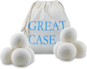 8-Pack Premium Wool Dryer Balls - Reusable XL Natural Fabric Softener, Reduces Clothing Wrinkles, Pet Hair & Static Cling, Wool Balls Replaces Dryer Sheets,Laundry Wool Balls for Dryer