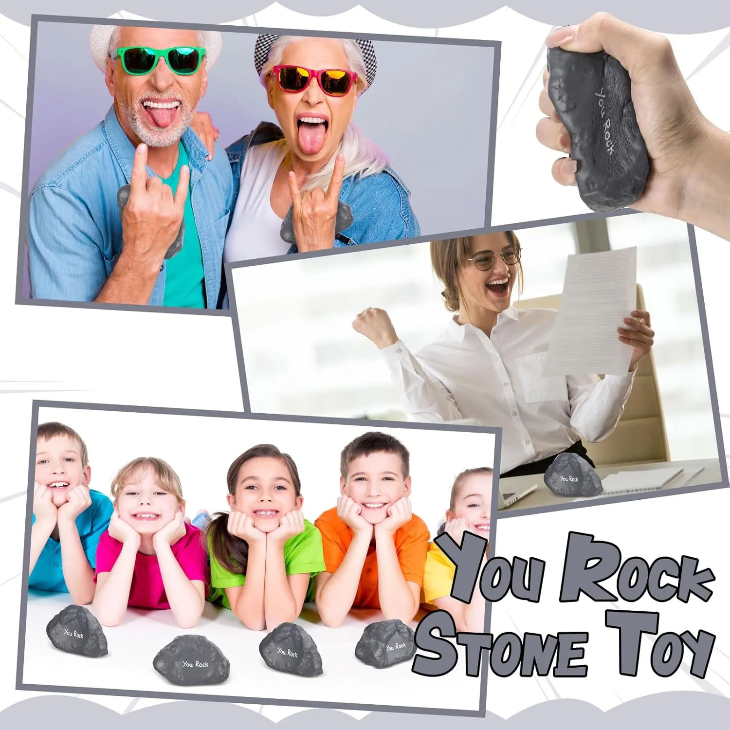 80 Set Inspirational Stress Balls Bulk Motivational Stress Foam Stone Relief Toys You Rock Quotes Squeeze Ball Appreciation Gifts Thank You for Being Awesome Gifts for Employee Coworker