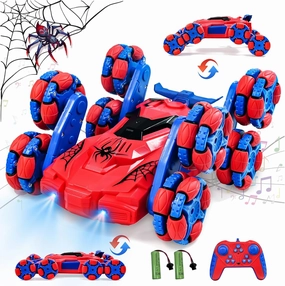 8WD Remote Control Cars Spider RC Stunt Car Toys for Kids 6 7 8 10 12 Year Old Boys Remote Control Twist Car with Light Music,Drift RC Car Cool Birthday Presents and Ideas Xmas Gift,Battery*2
