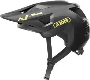 ABUS YouDrop Youth Mountain Bike Helmet - Kids MTB Helmet with Safety Certification - Shiny Black, One Size