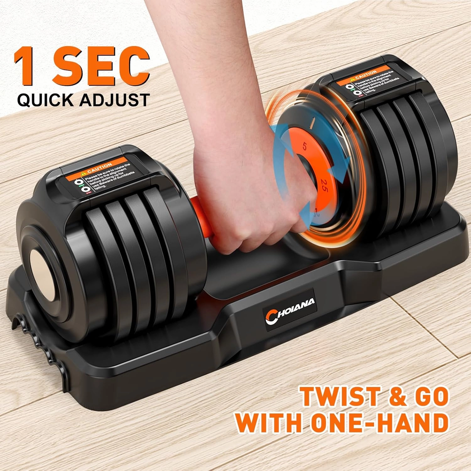 Adjustable Dumbbells Set, Weight Dumbbell Set with Anti-Slip Handle, Quick Adjust 5-in-1 Weights Set, Compact Home Gym Workout Equipment for Men Women Exercise & Fitness