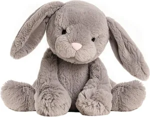 Adorable Pink Pig Plush Toy - Ultra Soft Stuffed Animal, for Birthdays & Holidays (Cuddly & Sweet Companion) (Grey)