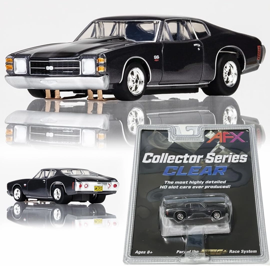 AFX 22087 Mega-G  1972 Chevelle SS454 Black HO Slot Car