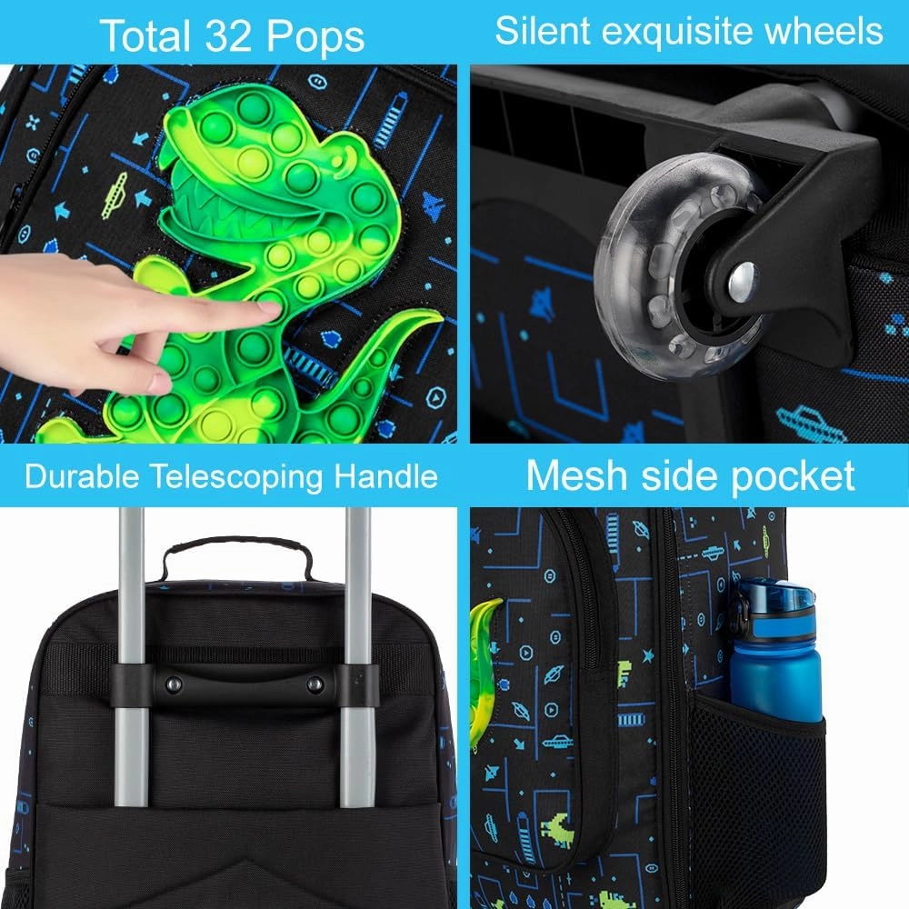 AGSDON Kids Luggage for Boys Girls, Cute Rolling Wheels Suitcase for Children Toddler