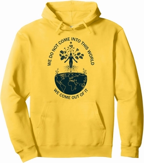Alan Watts Earth Roots Quote Nature Tree Leaves Cosmos Pullover Hoodie
