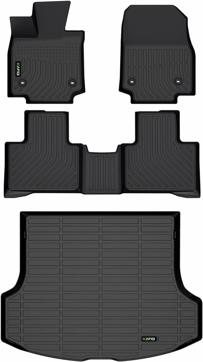 All Weather Car Floor Mats & Cargo Liner for 2023 2024 2025 RX /RX350 /RX350h /RX500h (NOT for RX450h  PHEV) Custom Fit Full Set Accessories - Black