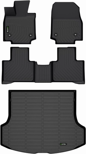 All Weather Car Floor Mats & Cargo Liner for 2023 2024 2025 RX /RX350 /RX350h /RX500h (NOT for RX450h  PHEV) Custom Fit Full Set Accessories - Black