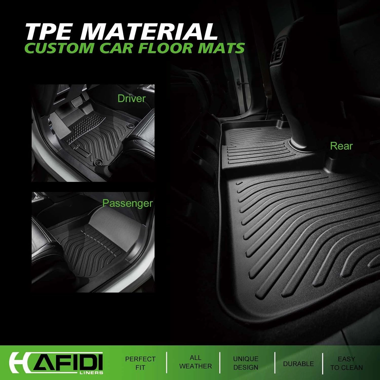 All Weather Car Floor Mats & Cargo Liner for 2023 2024 2025 RX /RX350 /RX350h /RX500h (NOT for RX450h  PHEV) Custom Fit Full Set Accessories - Black