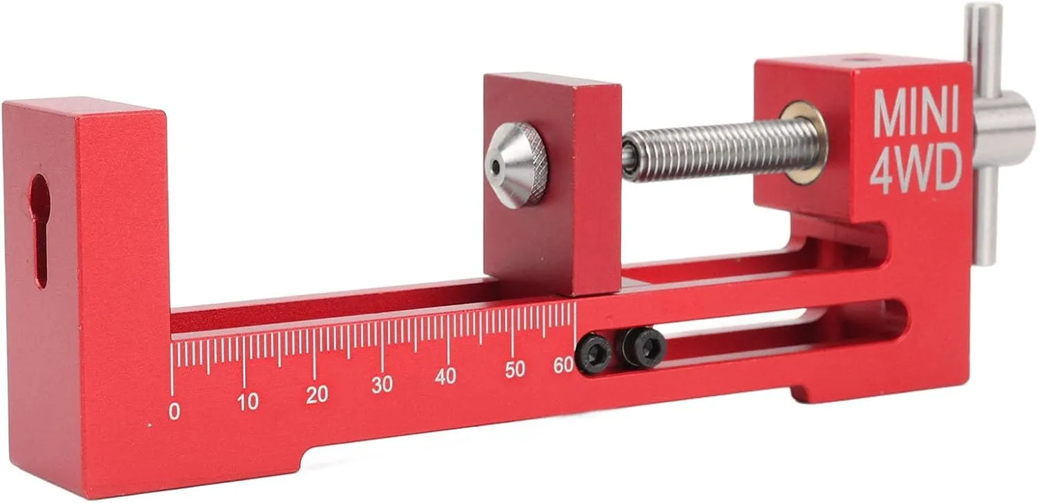 Aluminium Alloy Tire Installer for RC Mini 4WD Racing Car, Install Tire Fitter Device, User Friendly, Portable Lightweight, Sturdy Construction (Red)