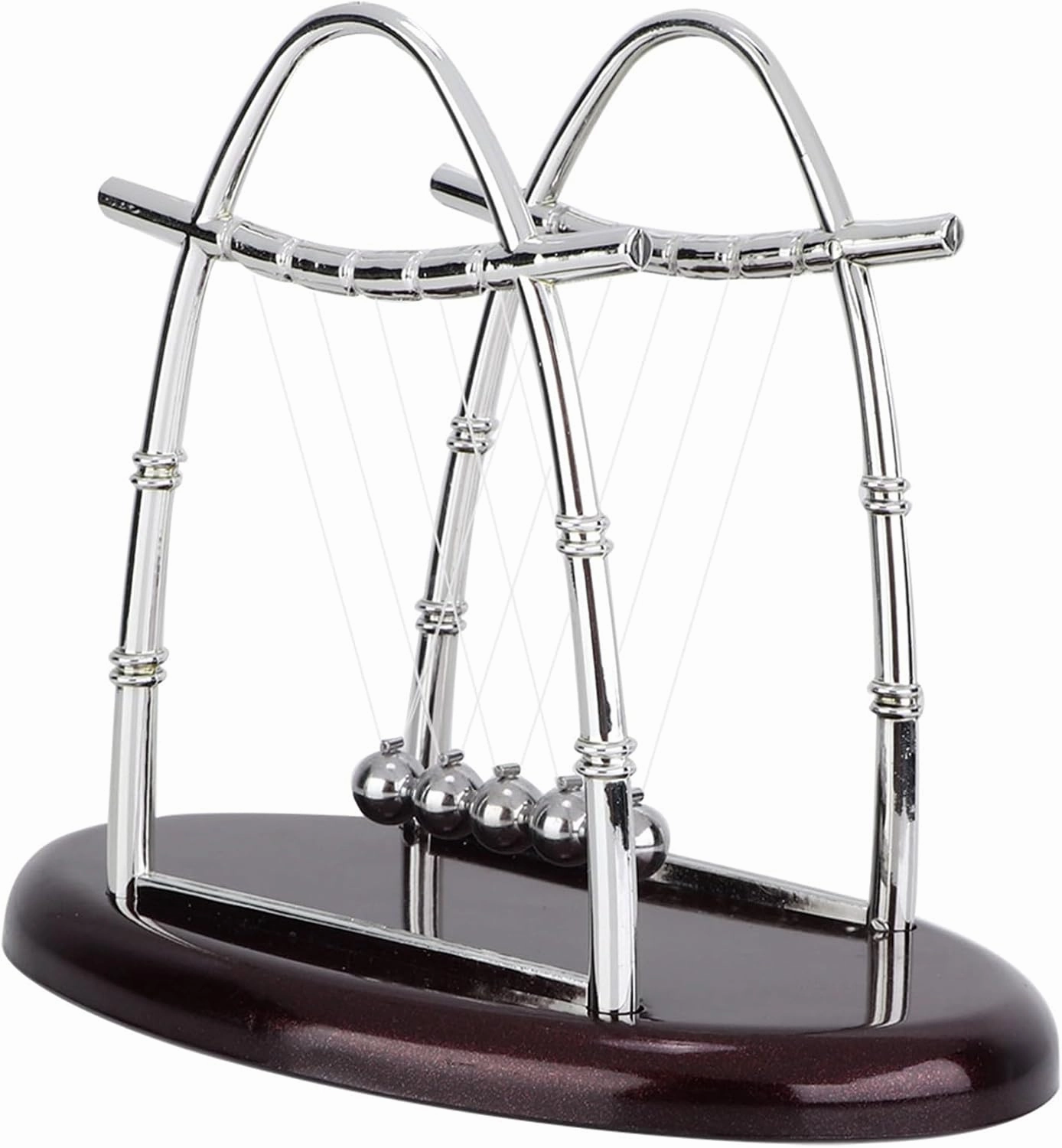 Alvinlite Newton's Cradle Balance Ball Fun Science Desk Toys, Physics Educational Tool Swinging Kinetic Balls for Home Office Desktop Decoration, Large
