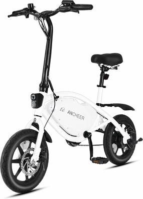 ANCHEER 14” Folding Electric Bike for Adults, 20MPH Ebike with 350W Motor[Peak 500W], 48V 374Wh Battery, Rigid/Dual Suspension, UL 2849 Certified Electric Bicycle, Compact Electric Mini Bike for Teens