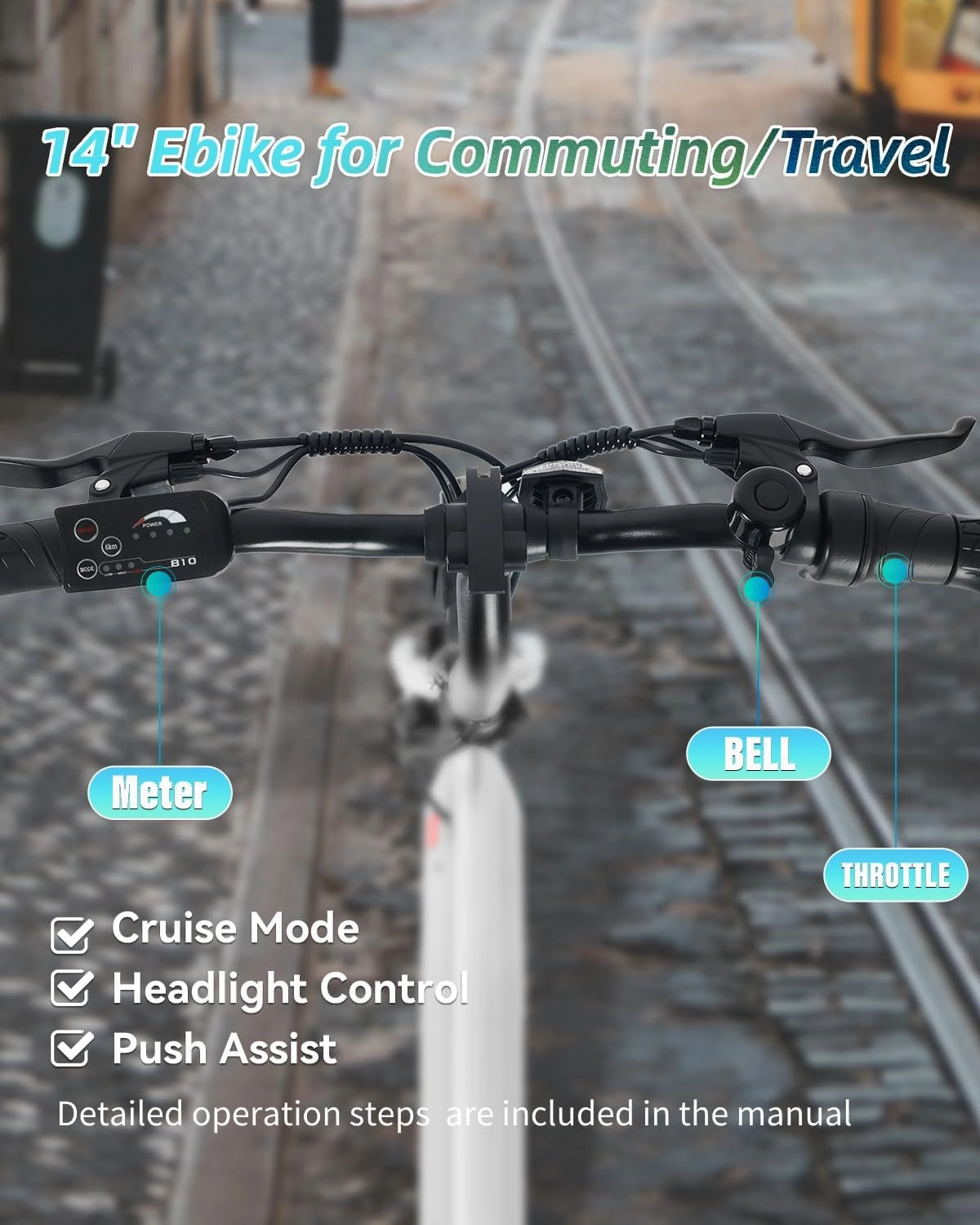 ANCHEER 14” Folding Electric Bike for Adults, 20MPH Ebike with 350W Motor[Peak 500W], 48V 374Wh Battery, Rigid/Dual Suspension, UL 2849 Certified Electric Bicycle, Compact Electric Mini Bike for Teens
