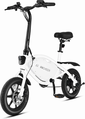 ANCHEER Foldable Electric Bike for Adults, 20MPH Ebike with 350W Motor[Peak 500W], 48V 374Wh Battery, 14" Compact Electric Mini Bike for Teens, Cruise Control, UL 2849 Certified Adult Electric Bicycle
