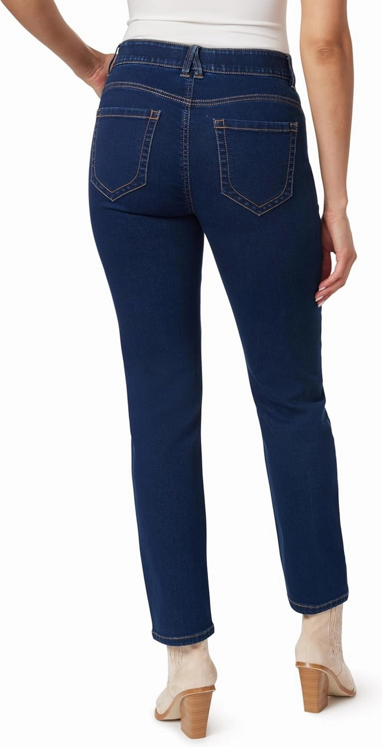 Angels Forever Young Women's 360 Sculpt Mid-Rise Straight Ankle Jeans