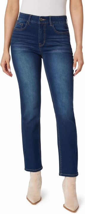 Angels Forever Young Women's 360 Sculpt Mid-Rise Straight Ankle Jeans