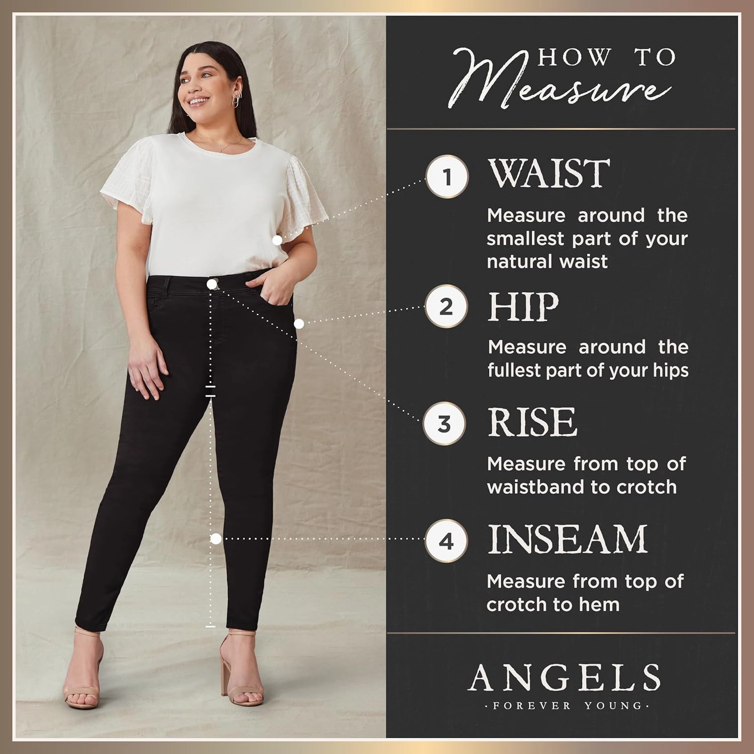 Angels Forever Young Women's 360 Sculpt Mid-Rise Straight Ankle Jeans