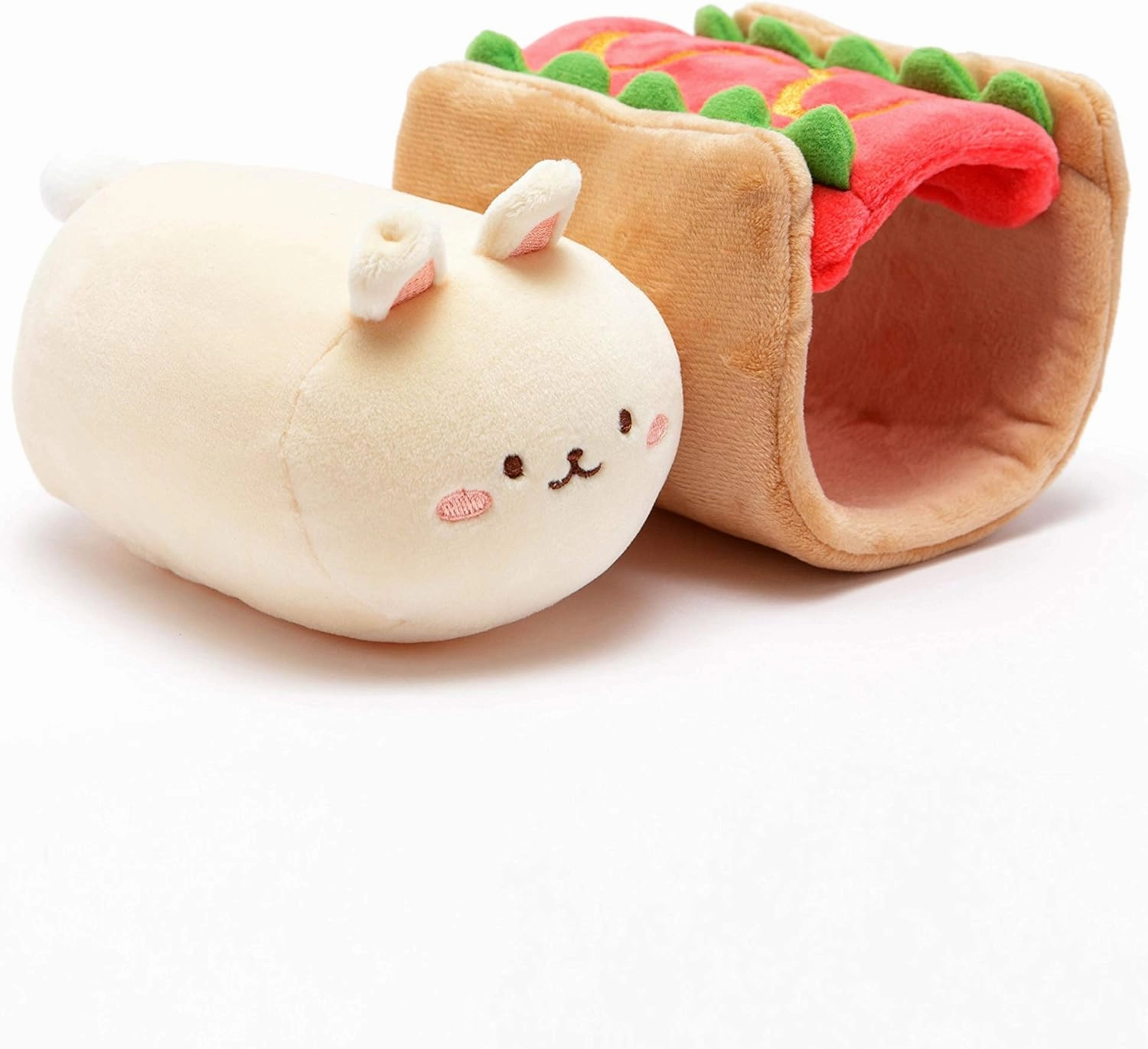 Anirollz Stuffed Animal Plush Toy – 3” & 6" Official Roll Blanket Outfitz Doll | Soft, Squishy, Warm, Cute, Comfort, Safe | Birthday Decorations Gift Hot Dog Pillow with Bunny Bunniroll