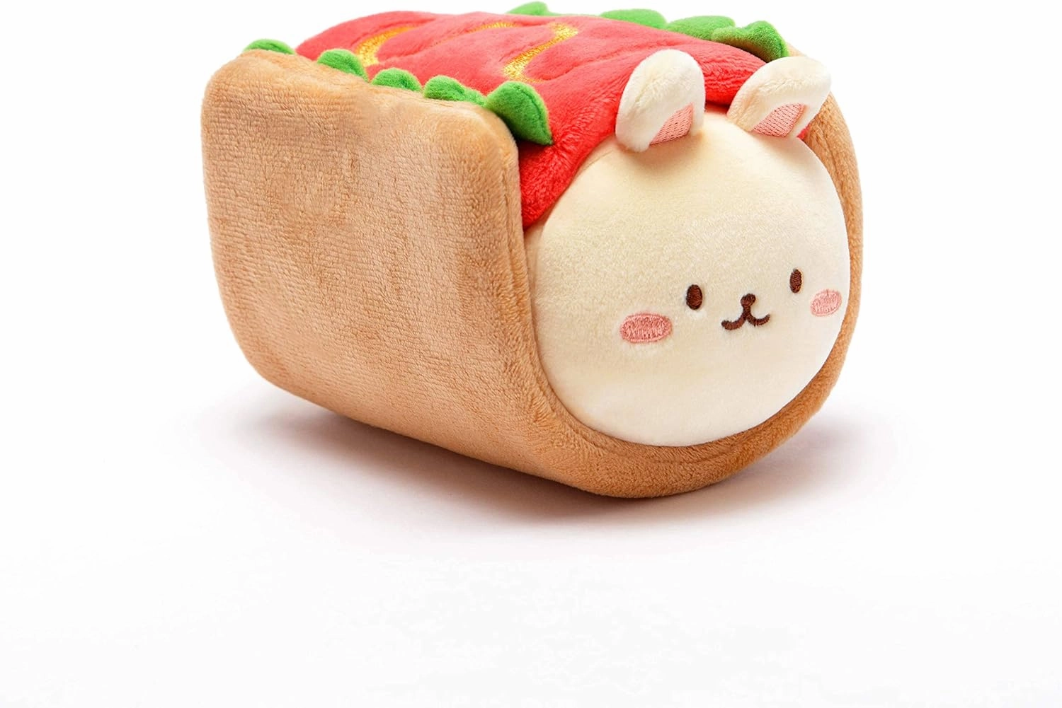 Anirollz Stuffed Animal Plush Toy – 3” & 6" Official Roll Blanket Outfitz Doll | Soft, Squishy, Warm, Cute, Comfort, Safe | Birthday Decorations Gift Hot Dog Pillow with Bunny Bunniroll