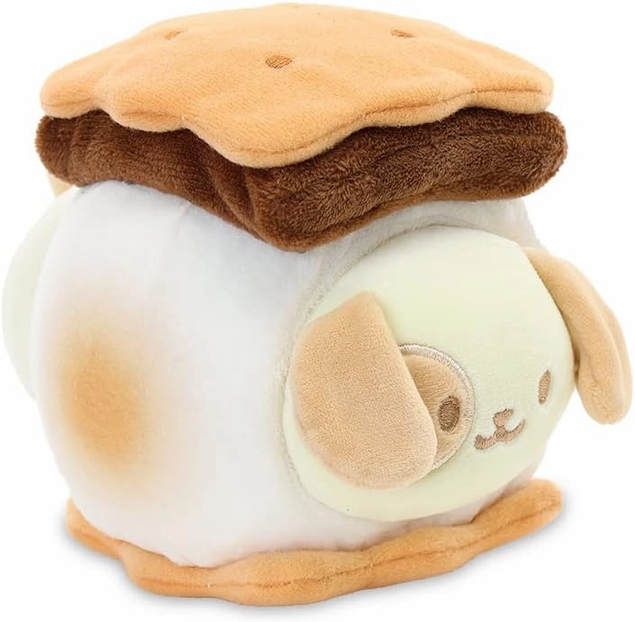 Anirollz Stuffed Animal Plush Toy – 6" Small Bakery Theme Outfitz Plush Doll | Soft, Squishy, Warm, Cute, Comfort, Safe | Birthday Gift Pillow with Puppy Dog in S'More Puppiroll