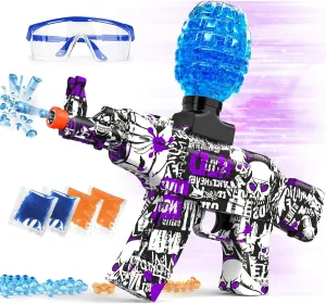 Anstoy Electric Gel Ball Blaster, High-Speed Gelfire Blaster for Orbeez with Eyewear, Splatter Ball Toys for Outdoor Shooting Game Party Gift Ages 14 & Up - Purple Sentinel