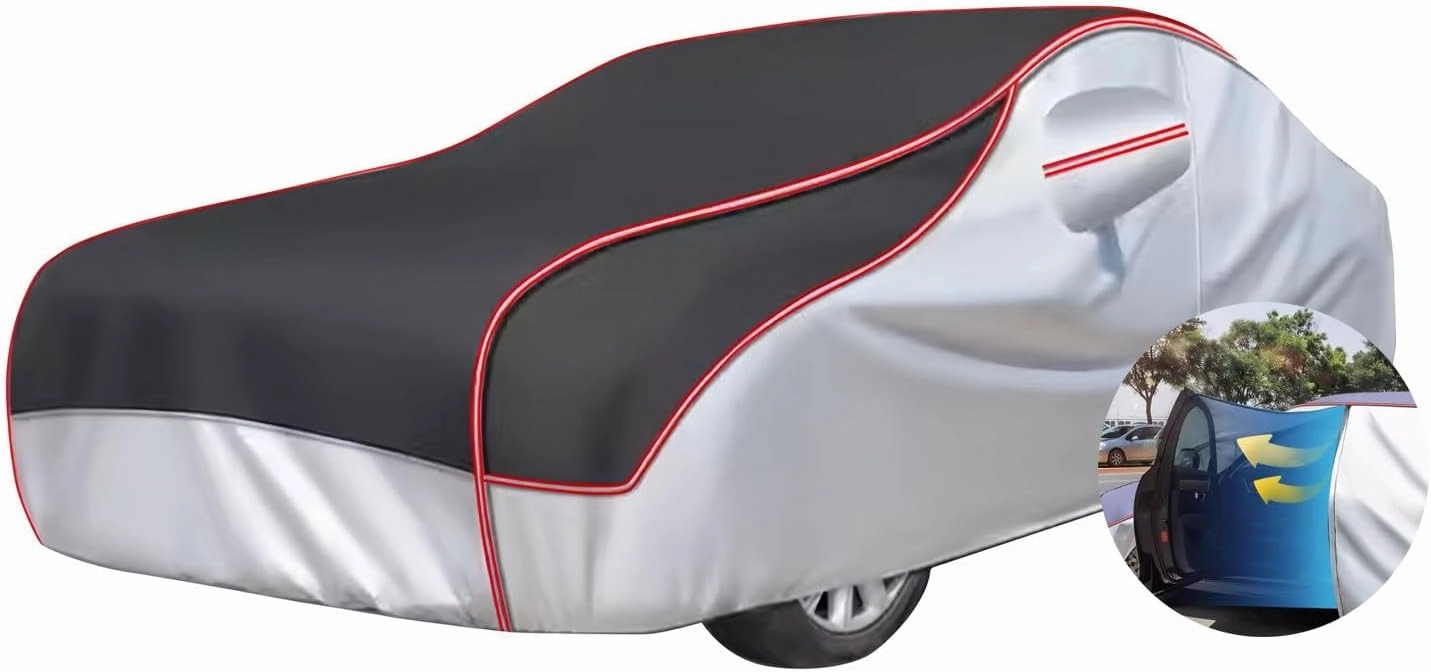 Anti-Hail Car Cover for Citroen Berlingo 2018-2024 K9 SWB, Waterproof All Weather Full car Cover, Multifunctional-Layer Thickened Cotton Automobiles for Rain Snow Sun Hail(Black)