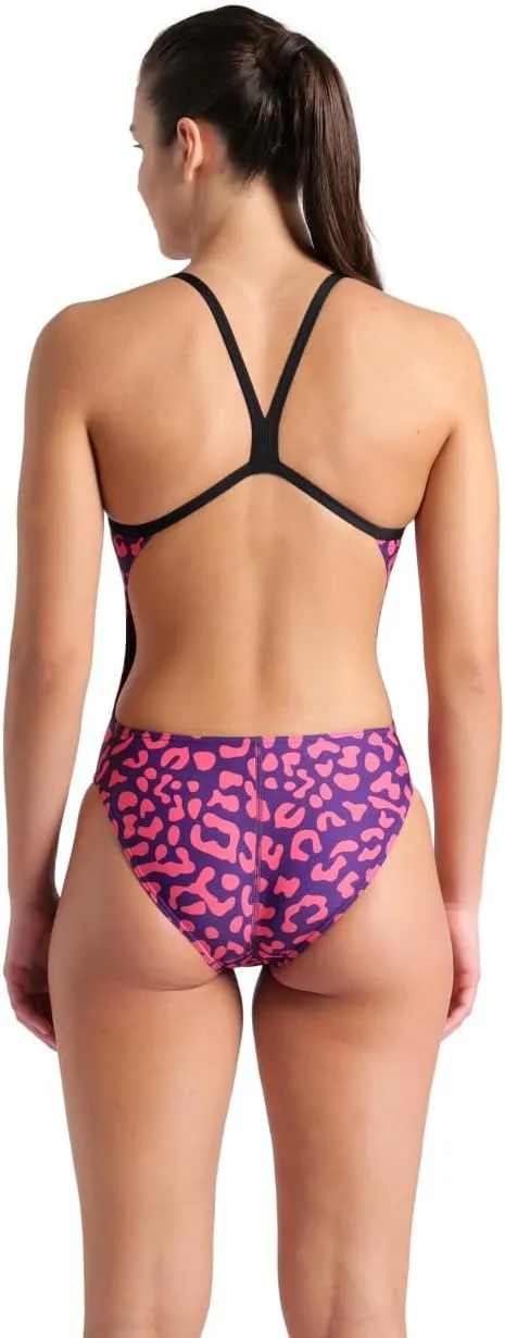 ARENA Women's Performance Leopard Skin Limited Edition Challenge Back Swimsuit