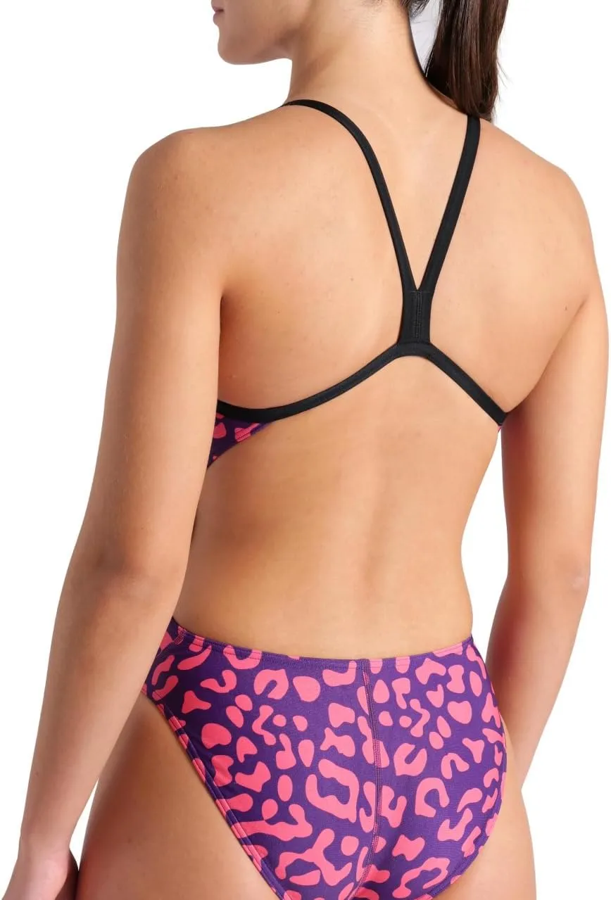 ARENA Women's Performance Leopard Skin Limited Edition Challenge Back Swimsuit