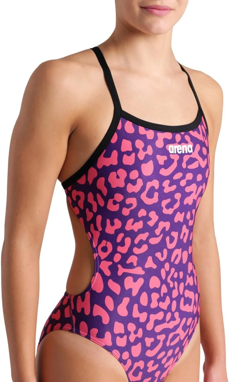 ARENA Women's Performance Leopard Skin Limited Edition Challenge Back Swimsuit