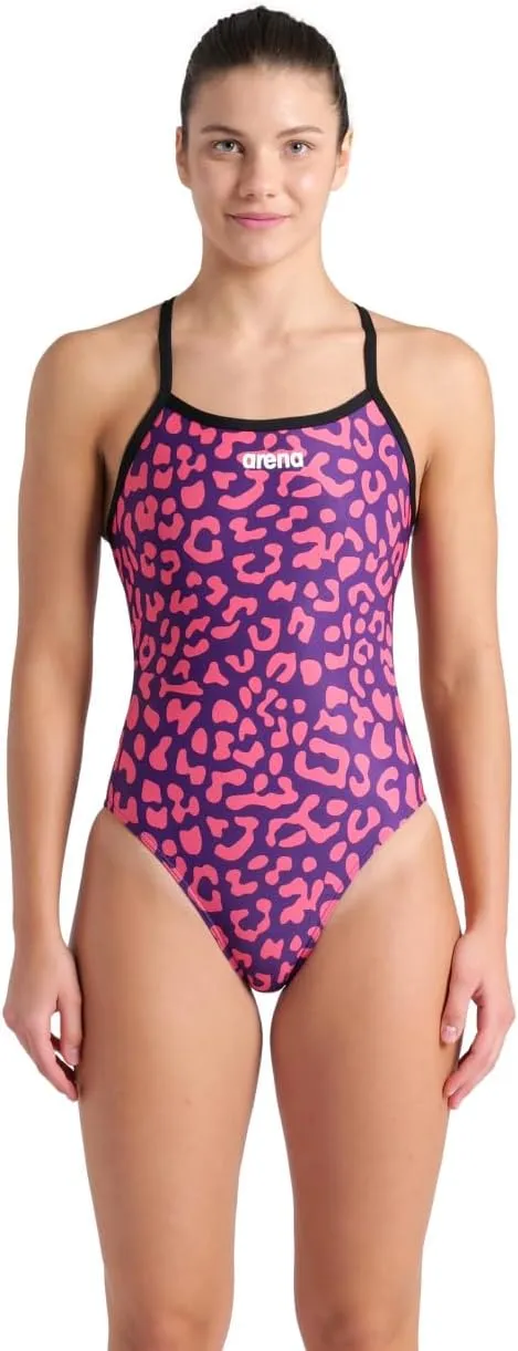 ARENA Women's Performance Leopard Skin Limited Edition Challenge Back Swimsuit