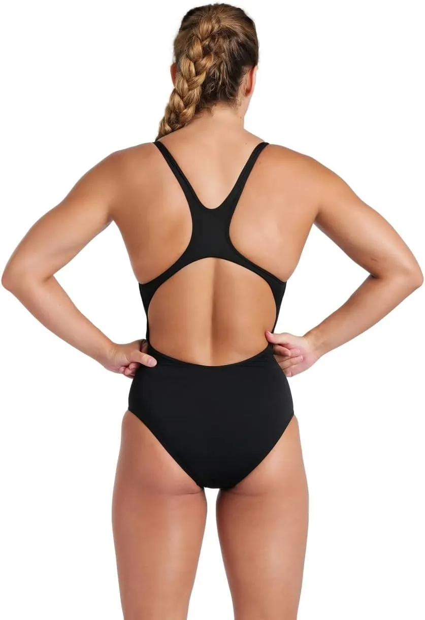 ARENA Women's Solid Team MaxLife Swimsuit Swim Pro Open Back One Piece Racing Bathing Suit Competition Training Swimwear