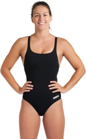 ARENA Women's Solid Team MaxLife Swimsuit Swim Pro Open Back One Piece Racing Bathing Suit Competition Training Swimwear