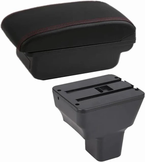 Armrest Box Compatible For Nissan Kicks Car Armrest Box 2016-2024 Interior Dedicated Retrofit Storage Box Car Accessories(A1 red line No USB)