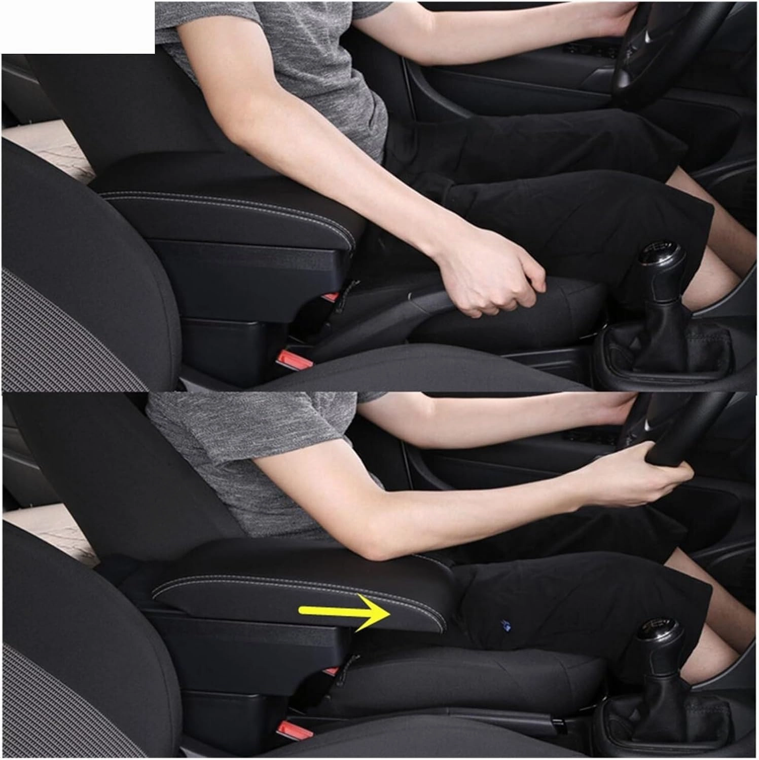 Armrest Box Compatible For Nissan Kicks Car Armrest Box 2016-2024 Interior Dedicated Retrofit Storage Box Car Accessories(A1 red line No USB)