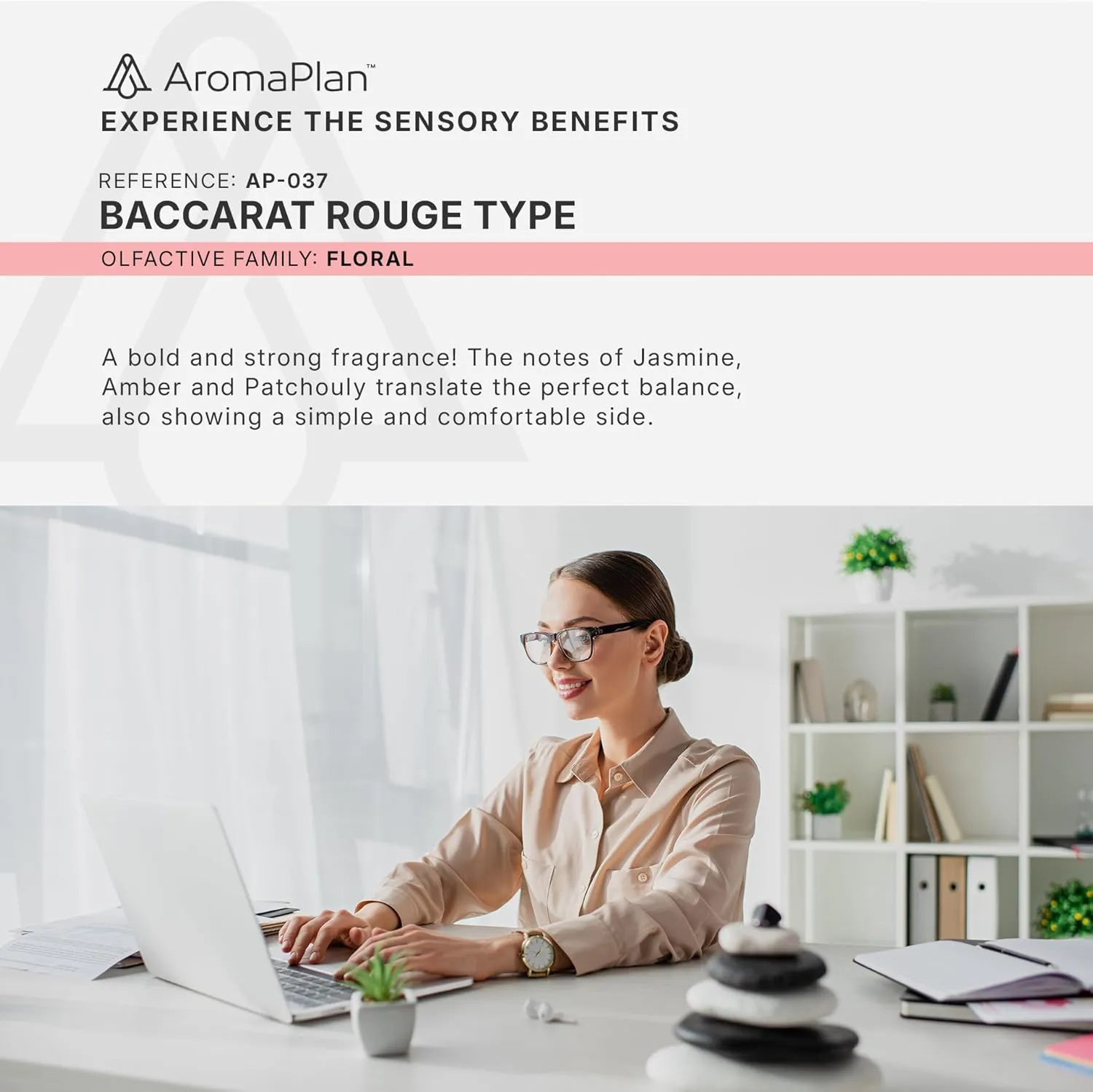 Aromaplan Hotel Scents Inspired by Baccarat Rouge, 1.5 Fl Oz (45 ml)- Home Luxury Aroma & Hotel Fragrance Essential Oil for Aromatherapy- USA Made, Bolder Aroma & Longer Lasting
