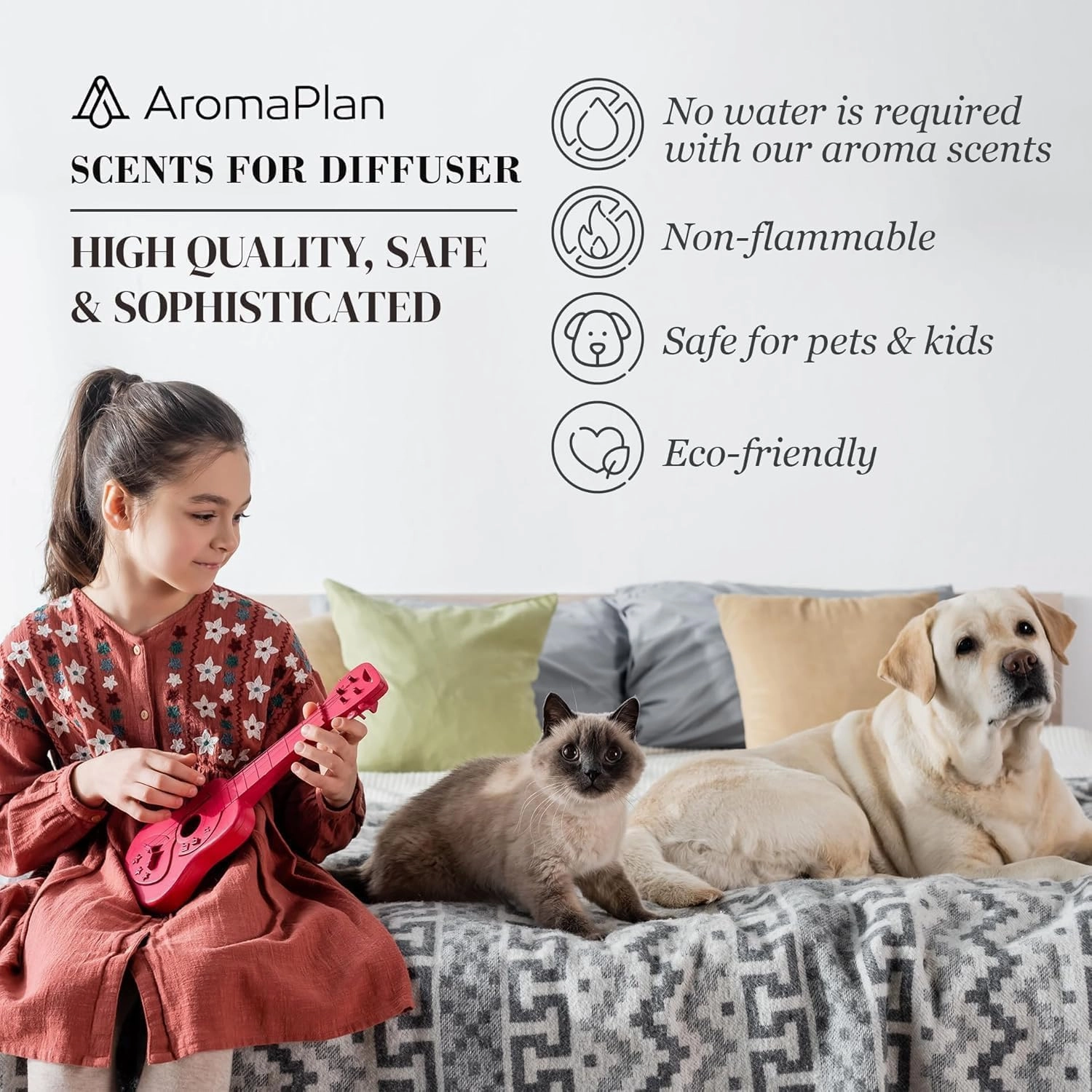 Aromaplan Hotel Scents Bali 5 Fl Oz (148ml), Home Luxury Aroma & Hotel Fragrance Diffuser Oil- Hotel Diffuser Oil for Aromatherapy- USA Made, Bigger Bottle, Bolder Aroma & Longer Lasting