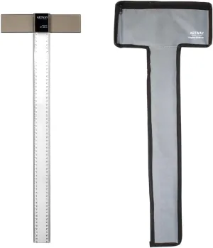 Artway Acrylic T-Square - 60cm – Ideal for Drafting/Technical Drawing/Architecture – Includes Protective Carry Case with Shoulder Strap