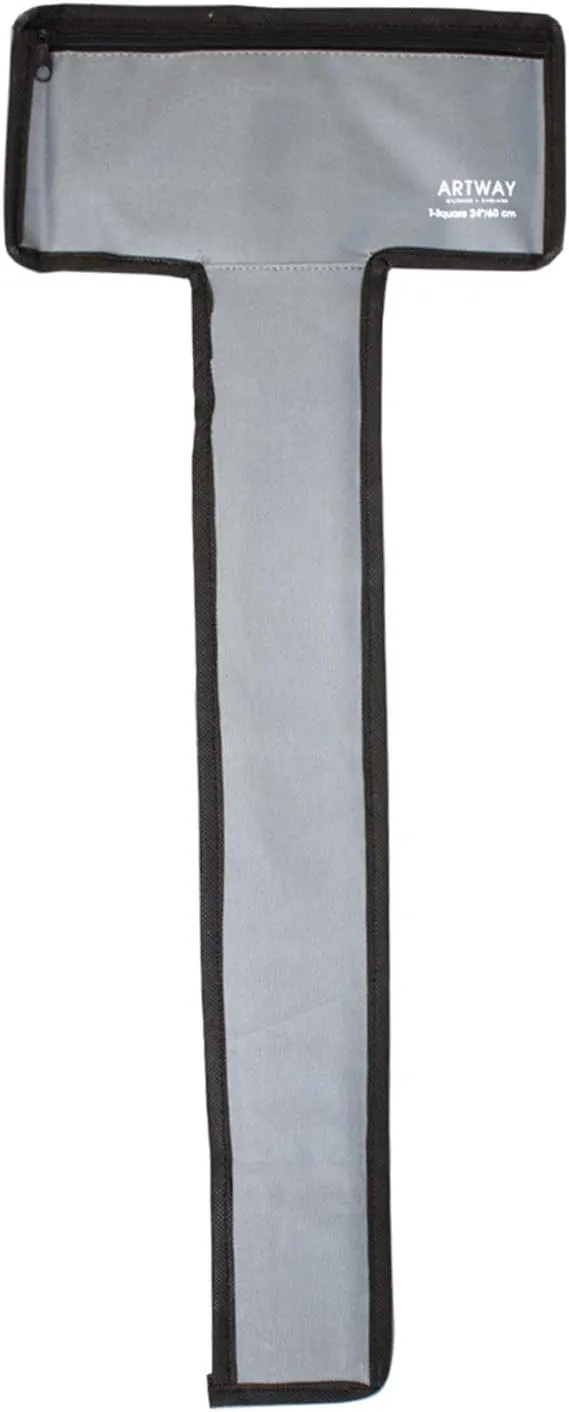 Artway Acrylic T-Square - 60cm – Ideal for Drafting/Technical Drawing/Architecture – Includes Protective Carry Case with Shoulder Strap